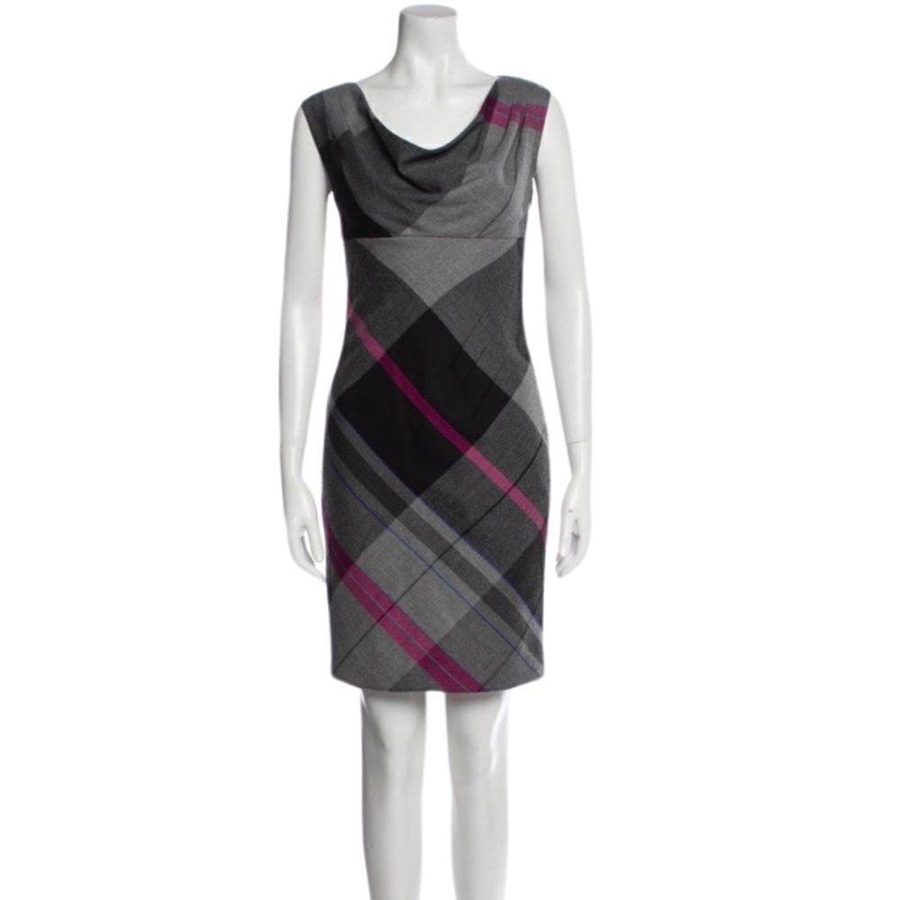 Ted Baker Wool Cowl Neck Plaid Dress​​​
